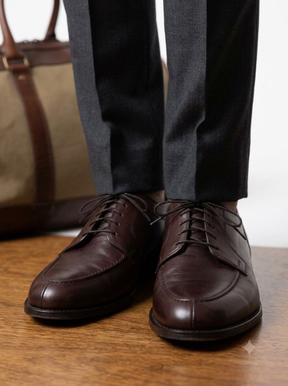 Allen Edmonds Stockbridge Derby Dress Shoes Men's 11 Burgundy Leather Split Toe